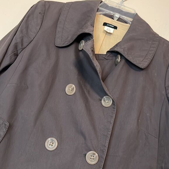 J. Crew Peacoat Cut Cotton Blend Lightweight Jacket - Size 4 - Picture 5 of 10